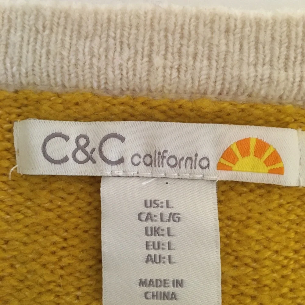 C&C California Color Block Pullover Sweater